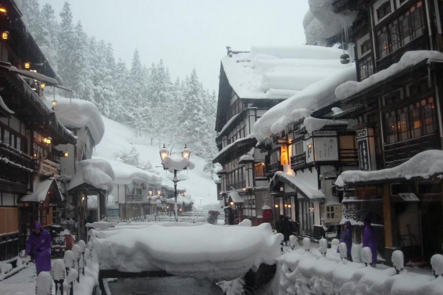 Ginza Onsen vào mùa đông